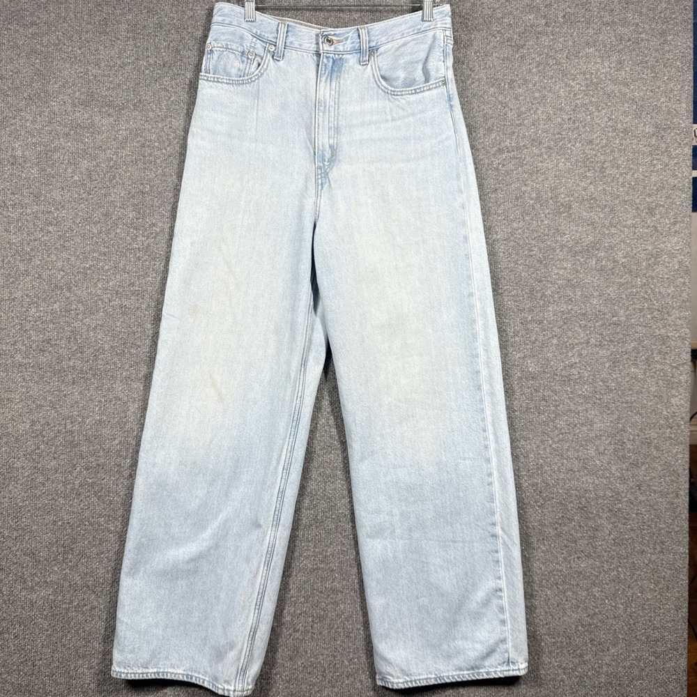 Levis Jeans Womens W30 Premium High‎ Loose Wide Leg Big E 90s style Cotton Hemp